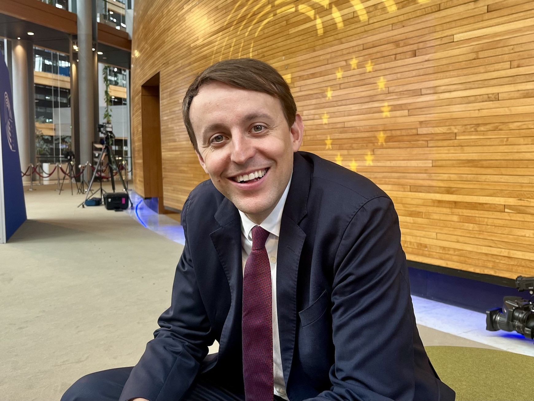 © Virginie Schadler Le Parlement approuve l'accord commercial entre l'UE et le Mexique. Avec Javi López (S&D)