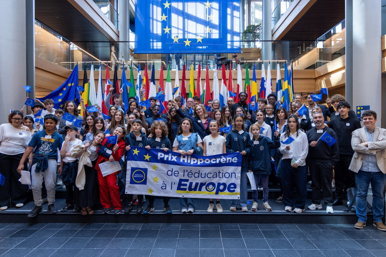 Crédit photo : Nicolas Brehm Les prix Hippocrène décernés aux jeunes depuis le Parlement Européen
