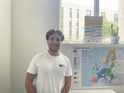 Xavier Chuquiure, volontaire européen à Mérignac