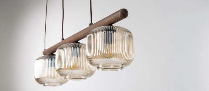 Emily Verre strié / Bois