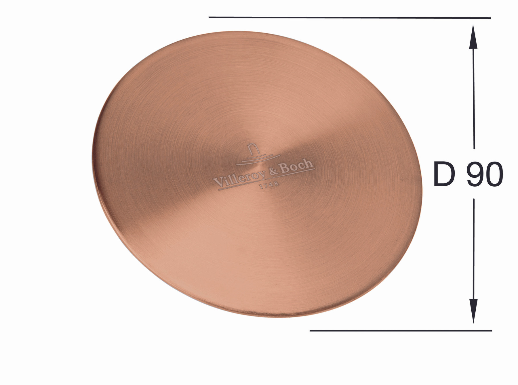 Schéma de «  Cache-bonde Villeroy & Boch inox bronze  »