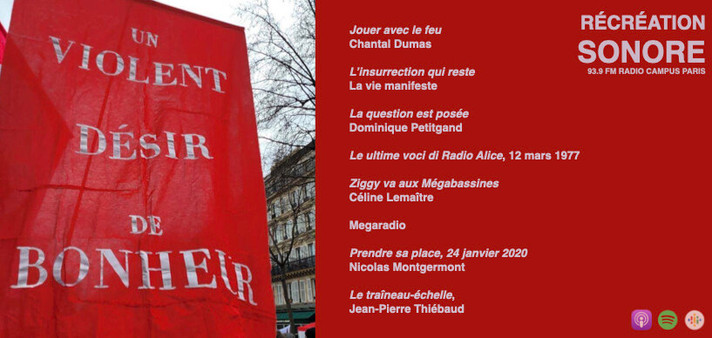 Épisode Récréation sonore : un violent désir de bonheur de l'émission Récréation sonore