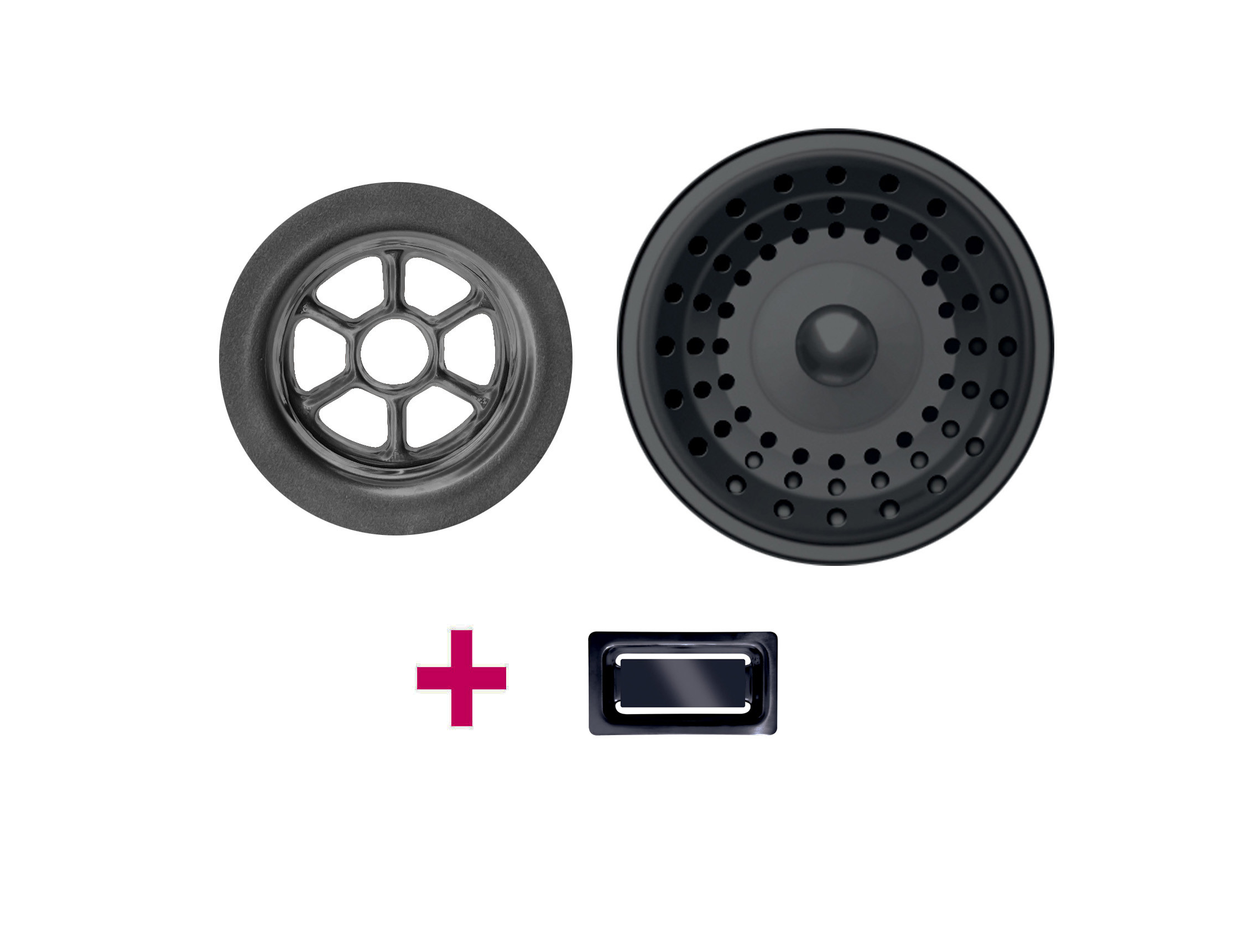 Trop-plein & bonde Gun Métal