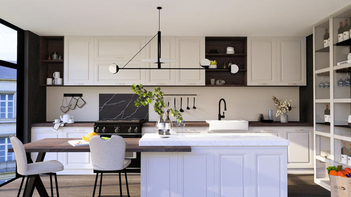 Fond de hotte en verre Marbre