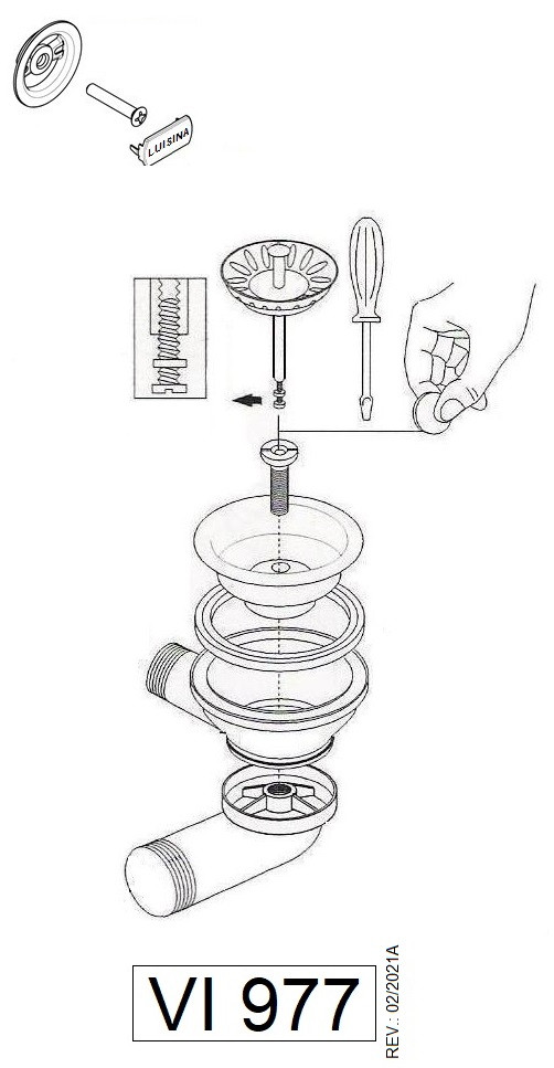Schéma de «  Kit bonde & panier & trop plein or brillant  »