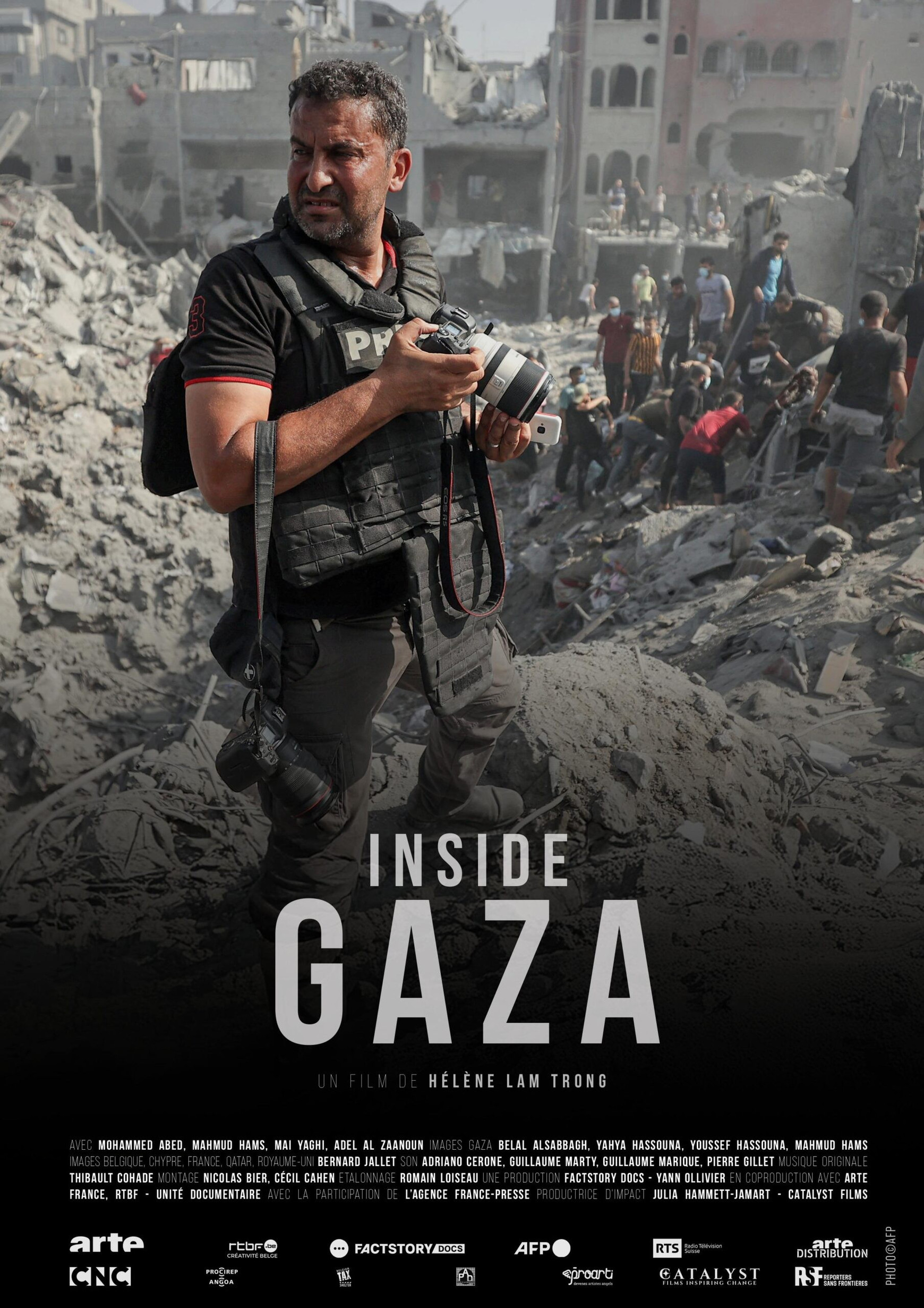 Affiche du film Inside Gaza Hélène Lam Trong & Yann Ollivier – Inside Gaza : dans le quotidien des journalistes gazaouis