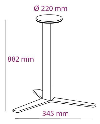 Schéma de «  Pied Geny Hélice Alu 882 mm  »