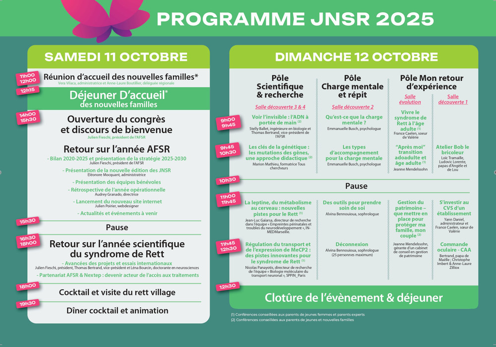 Programme 37èmes JNSR