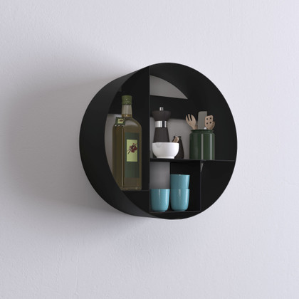 ETAGERE HOOK RDE NOIRE D39CM
