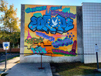 À Mérignac, un mur artistique pour illustrer les valeurs européenne