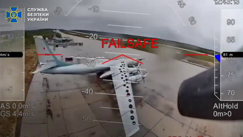 © Capture d'écran d'une vidéo de l'attaque de drone du 1er juin 2025, diffusée par le Service de sécurité ukrainien L’Ukraine inflige une humiliante défaite à l'armée russe