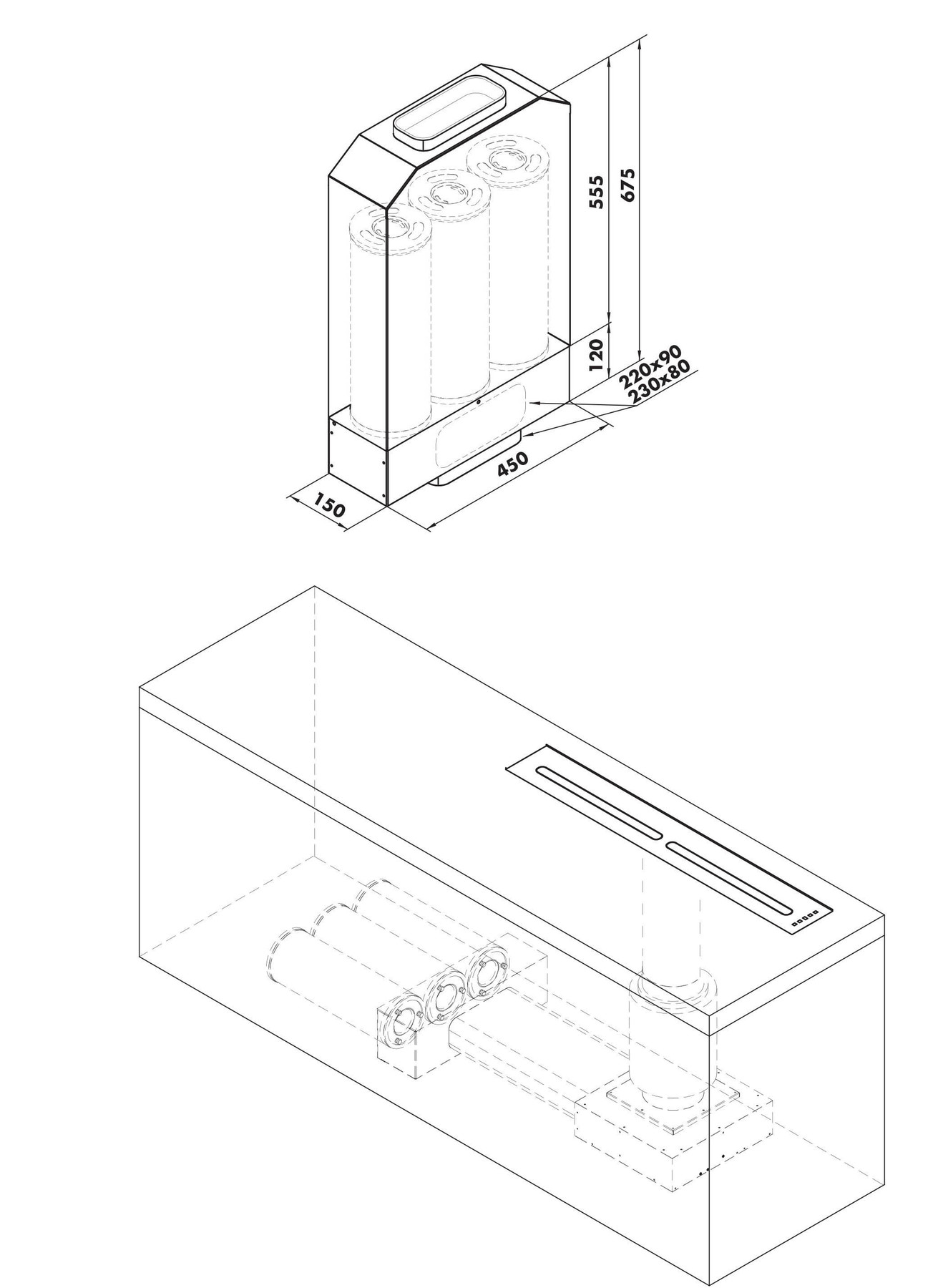 Schéma de «  Filtre à charbon Airone KFP50  »