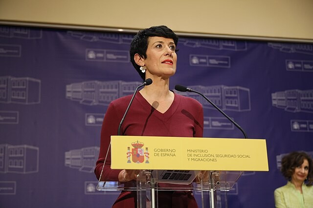 Investiture d’Elma Saiz au poste de ministre de la Sécurité sociale.  Source : Ministerio de Inclusión, Seguridad Social y Migraciones, Attribution, via Wikimedia Commons Aujourd'hui en Europe - 28 janvier 2026
