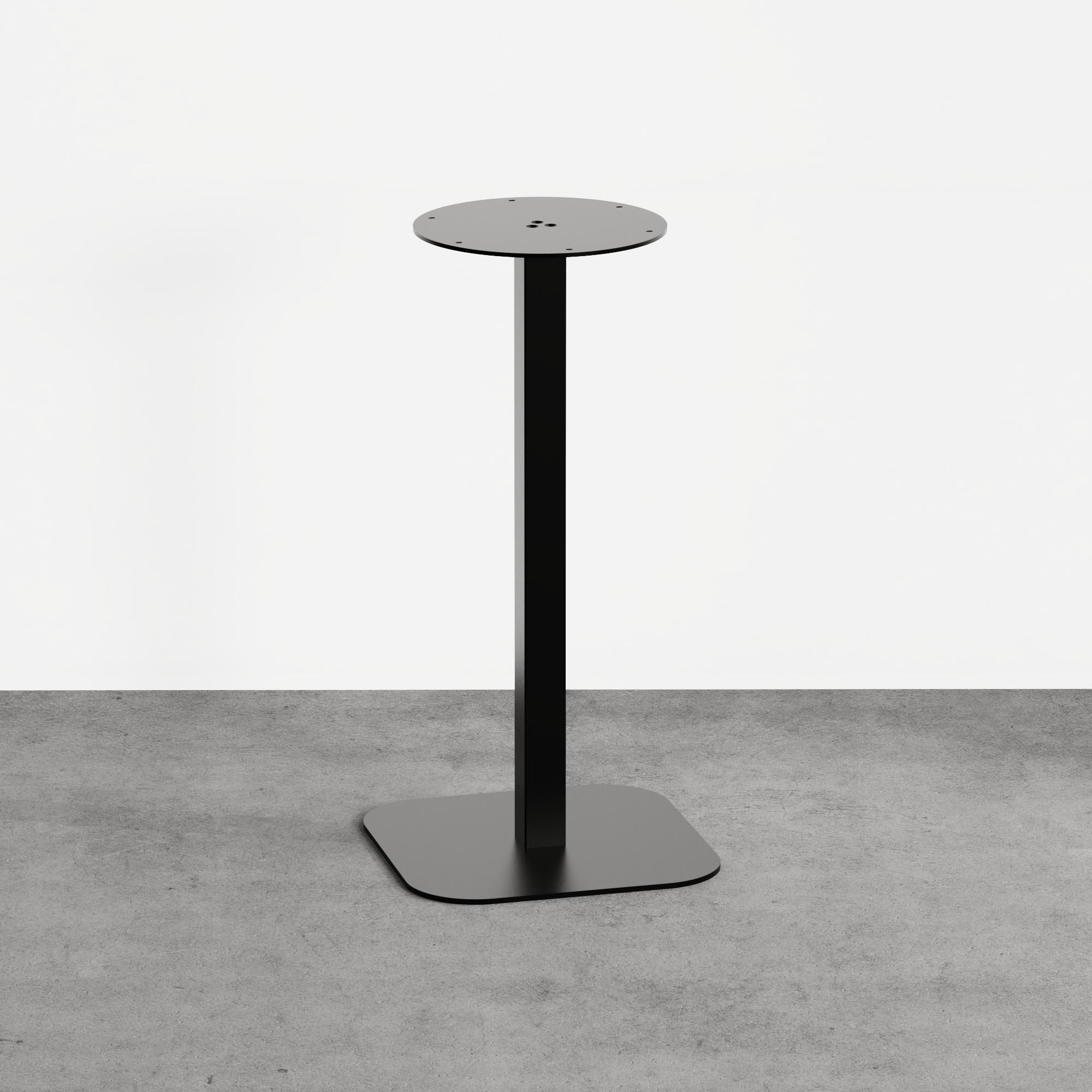 Pied Jane carré arrondi Noir 900 mm