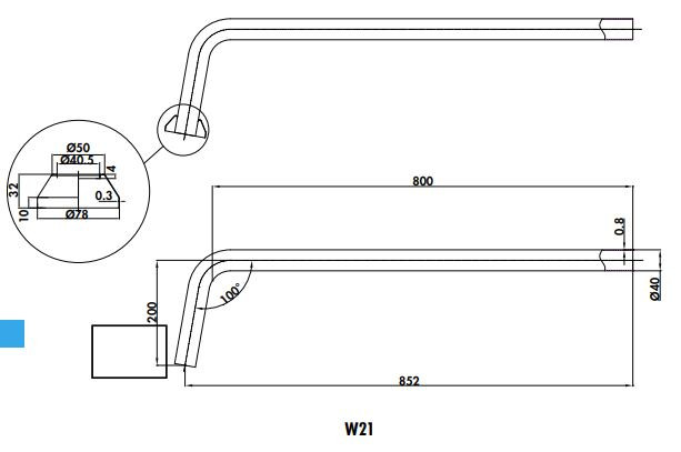 Schéma de «  Tube de connexion W21  »