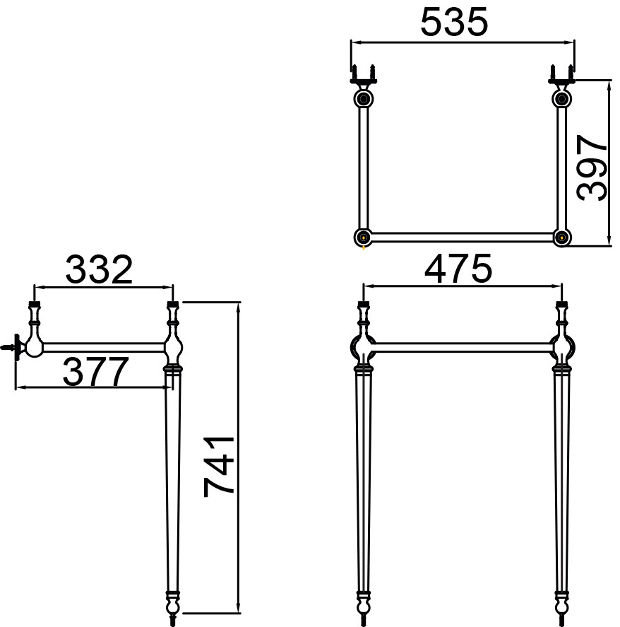 Schéma de «  Piètement Victorien  »