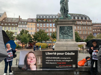 Rassemblement de soutien à Cécile Kohler