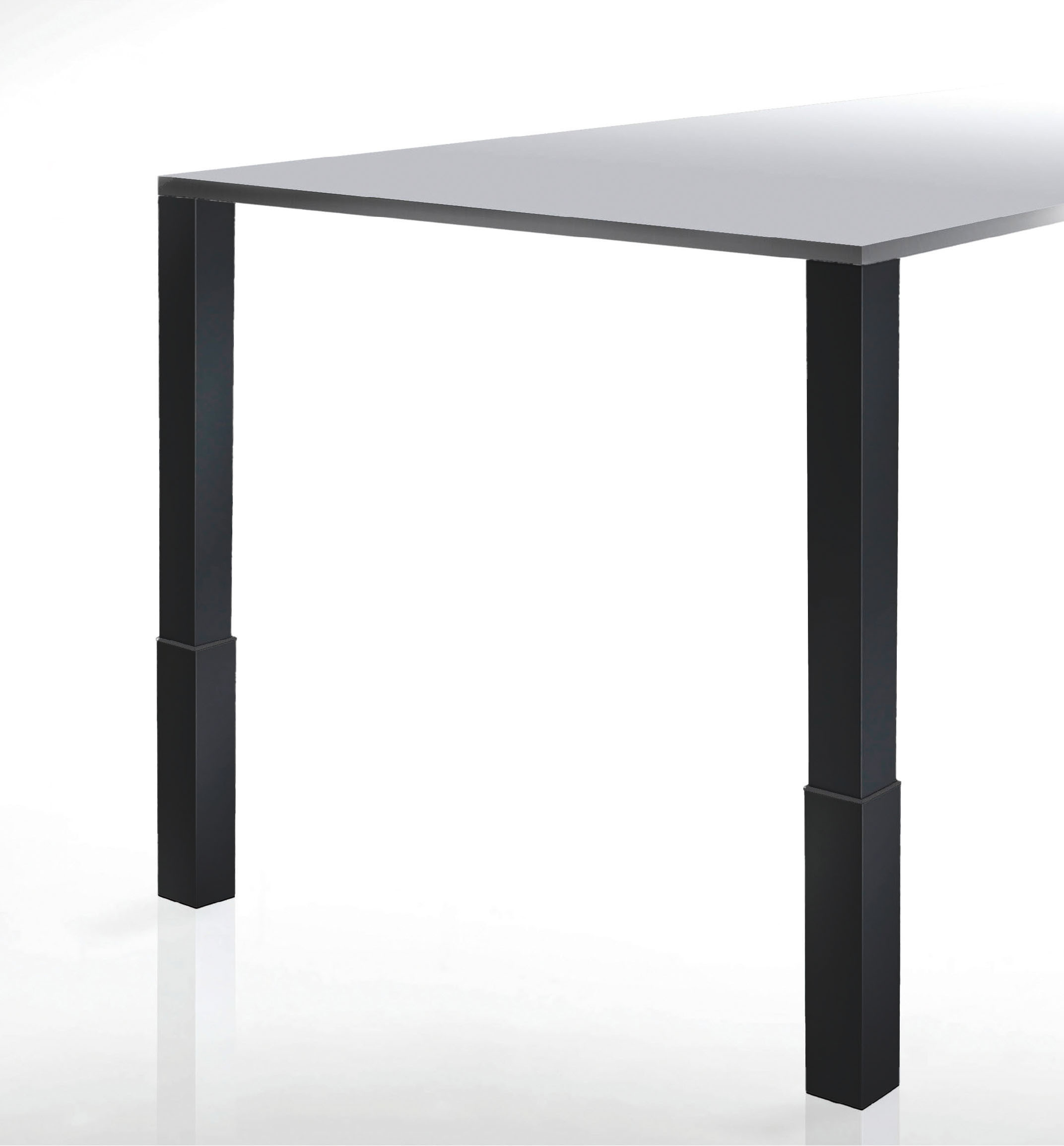 Pied carré avec jupe Noir 820 mm