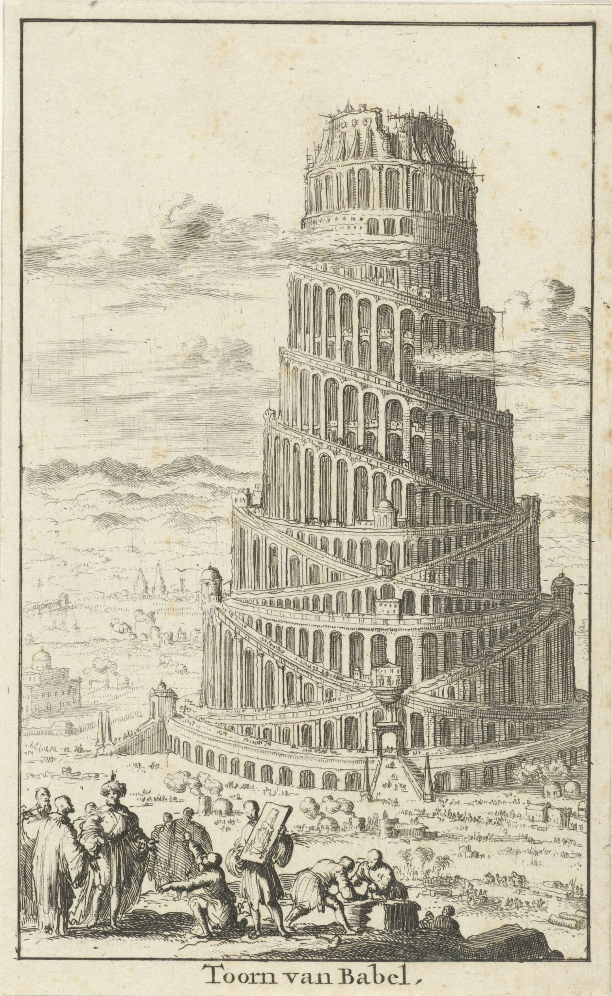Toorn van Babel, par Jan Luyken et Willem Goeree (1682) L'architecture, marqueur des identités collectives et témoin de l'histoire