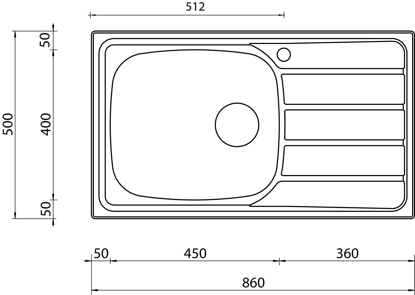 Schéma de «  Rock Inox lisse  »