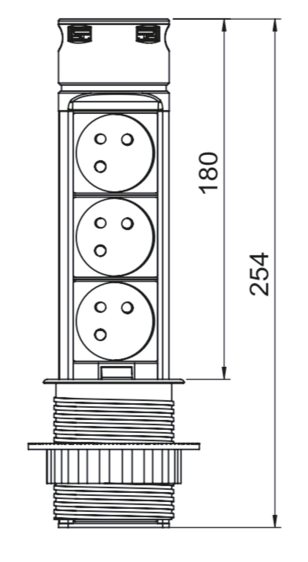 Schéma de «  Push-up Inox et noir  »