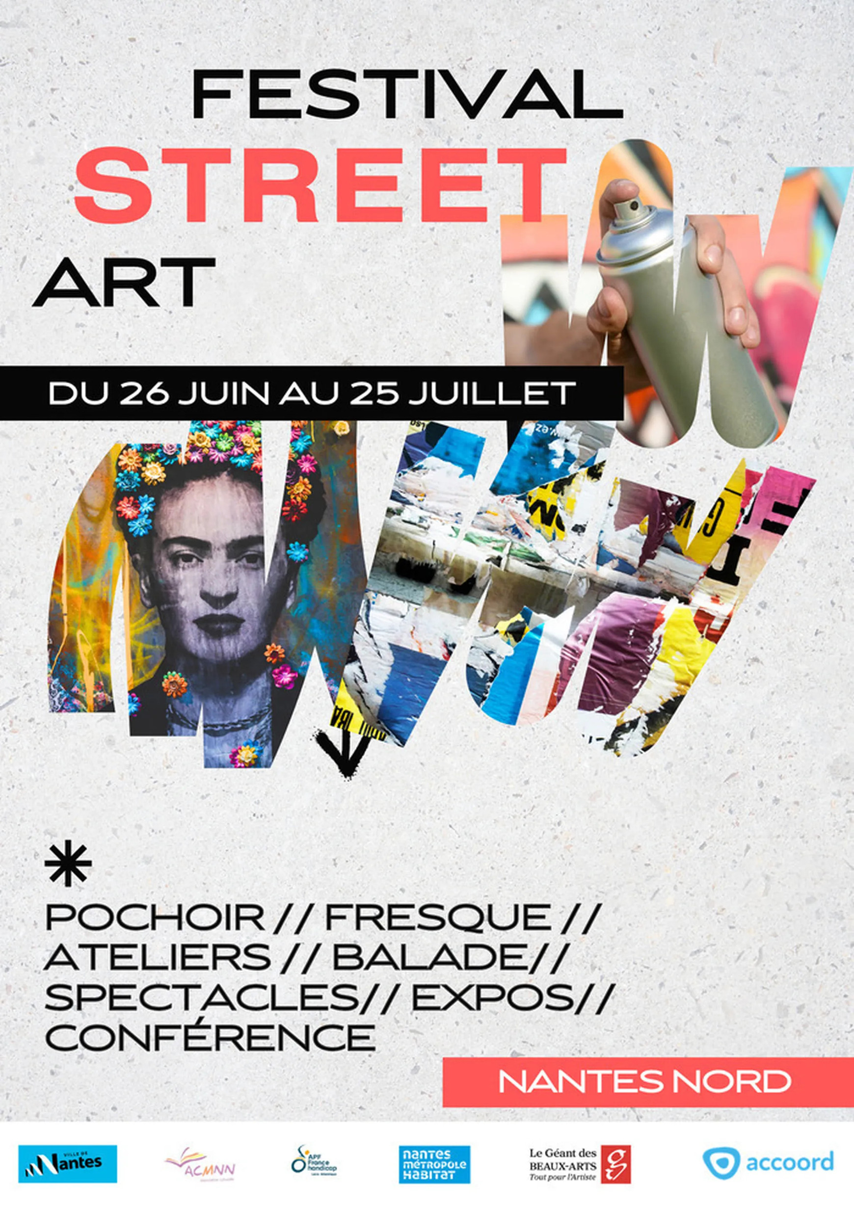 © Affiche du Festival Explosion de créativité : Nantes célèbre le street art