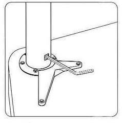 Pied rond basique Chromé 705 mm