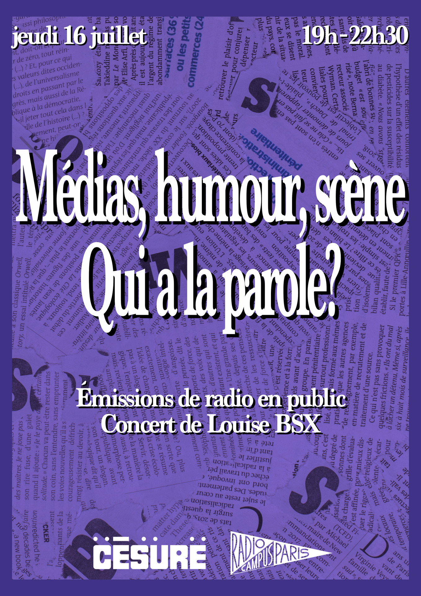 Genre et médias : émissions en public à Césure !