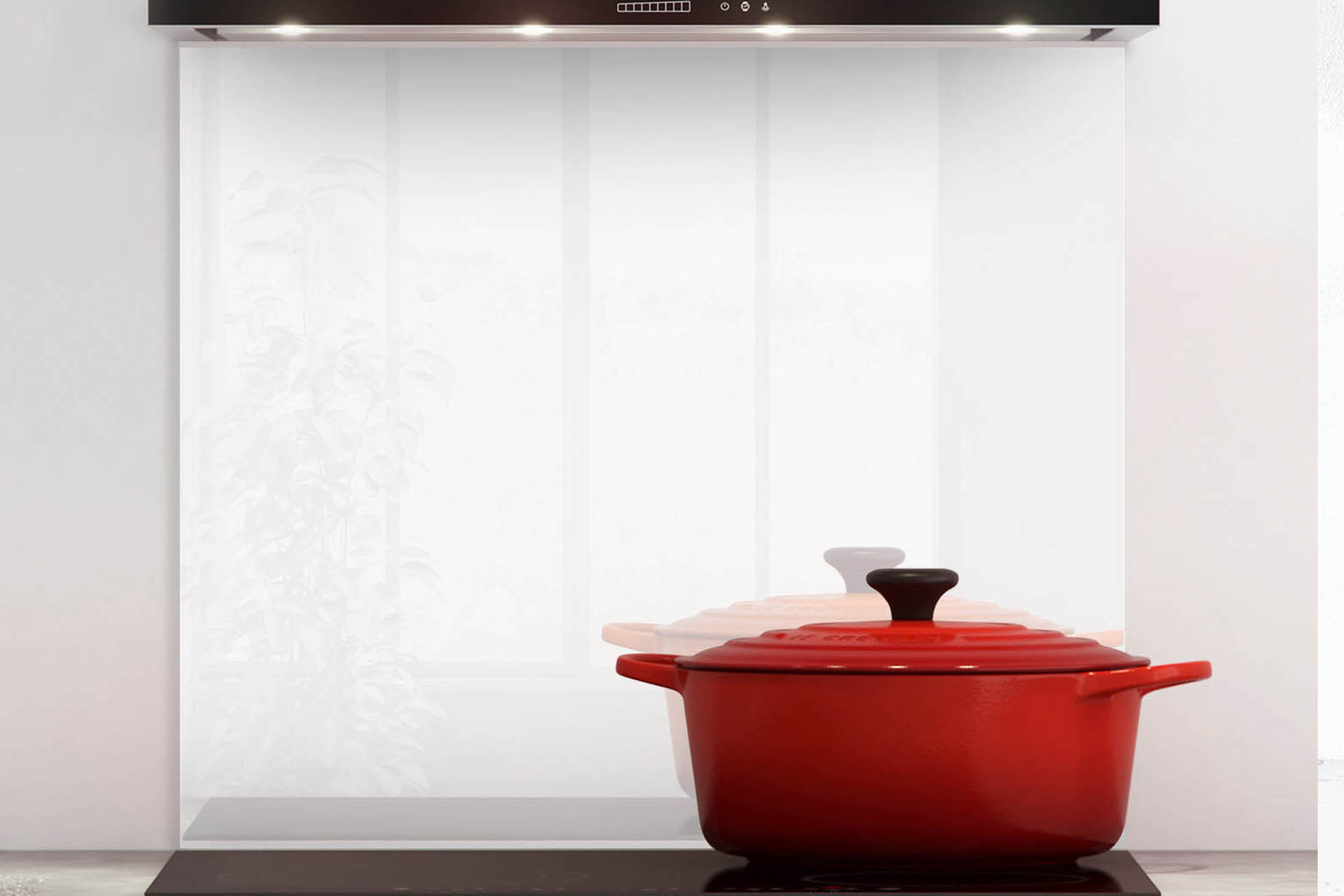 Fond de hotte Luisiglass Blanc neige