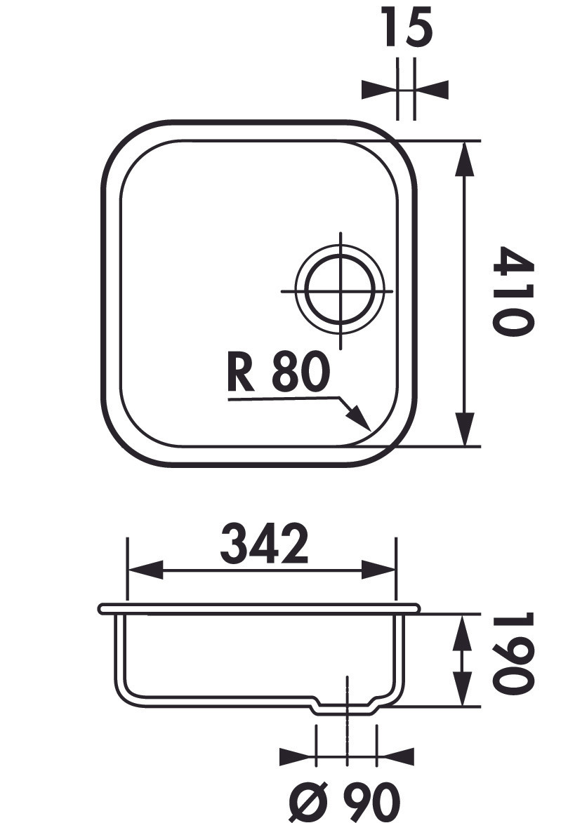 Schéma de «  Cuves simples Inox nid d'abeille  »