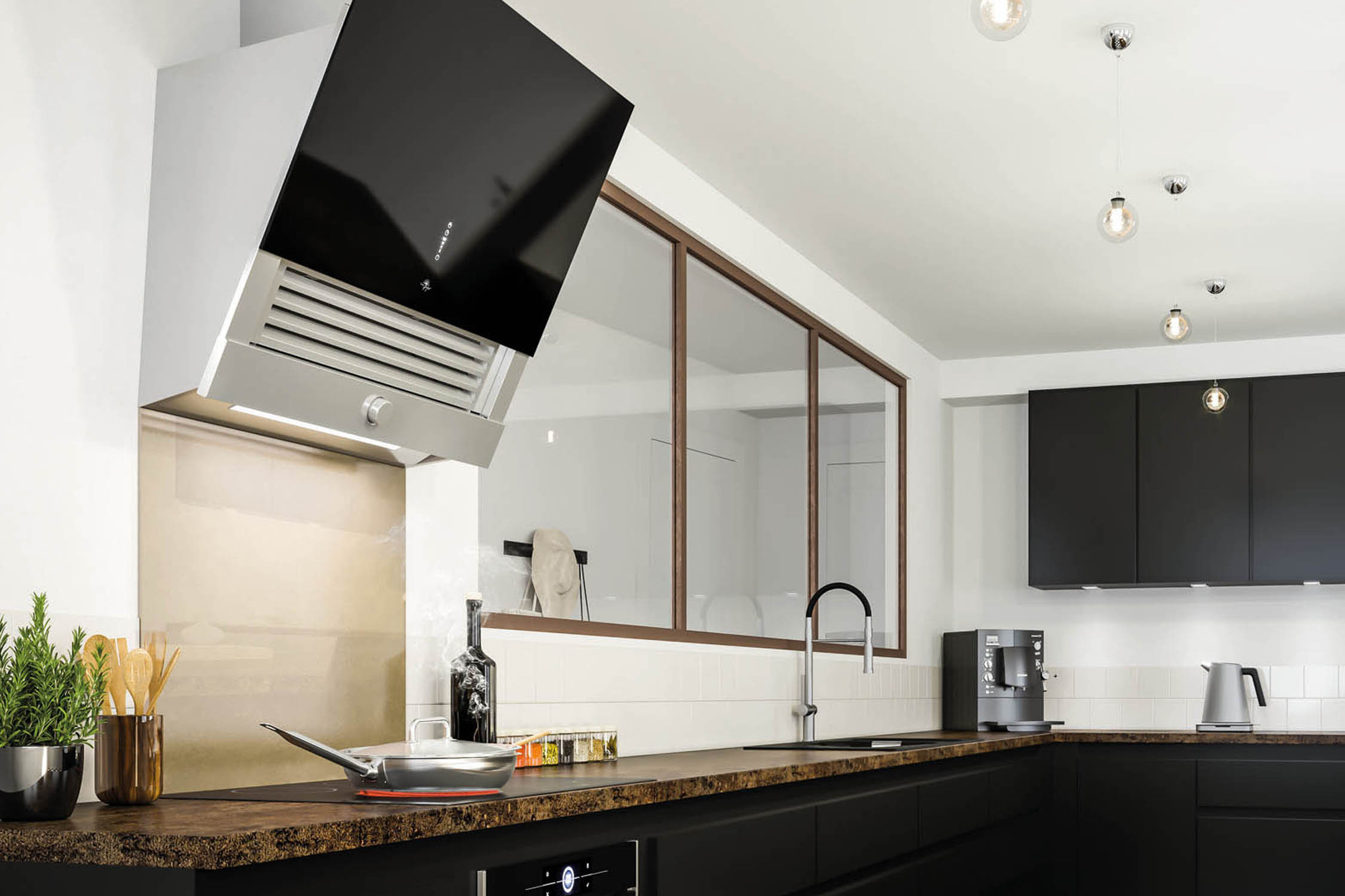 Fond de hotte Luisiglass Bronze métallique