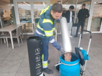 Cy-Clope recycle les mégots de cigarettes