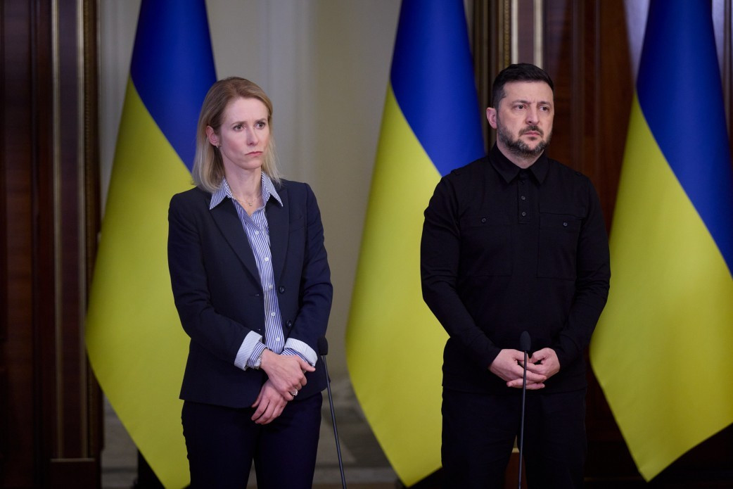 Le président ukrainien Volodymyr Zelensky, lors de sa rencontre avec la cheffe de la diplomatie européenne le 13 octobre 2025.  © Site de la présidence ukrainienne L'Ukraine et la paix à Gaza