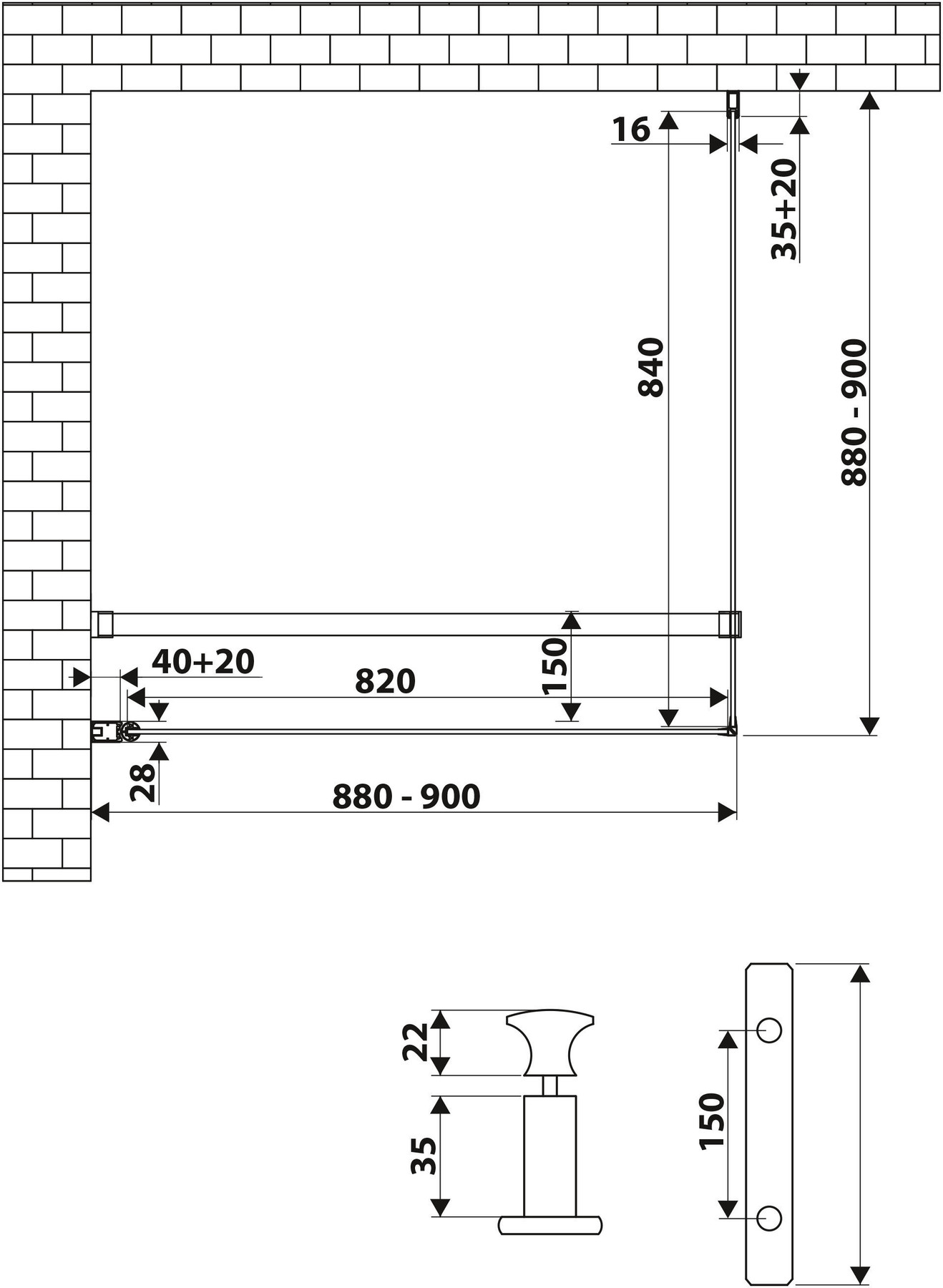 Schéma de «  Paroi de douche Sirli  »