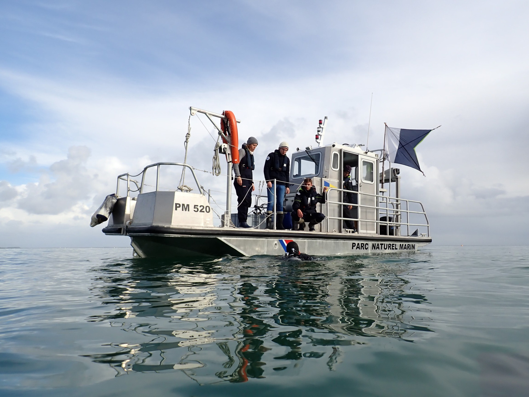 © Office français de la biodiversité. Sur le bassin d'Arcachon, un projet européen pour réduire les déchets en mer
