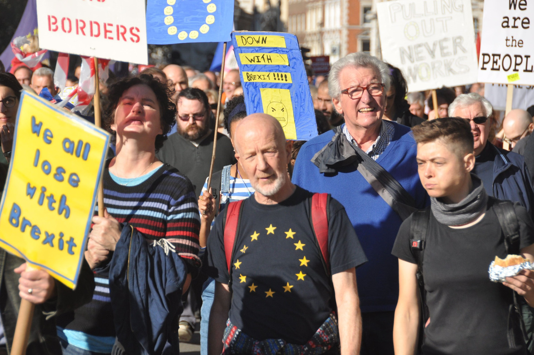 Une manifestation contre le Brexit à Londres, en 2018. © Felvalen, CC BY-SA 4.0, via Wikimedia Commons Aujourd'hui en Europe - 18 juin 2026