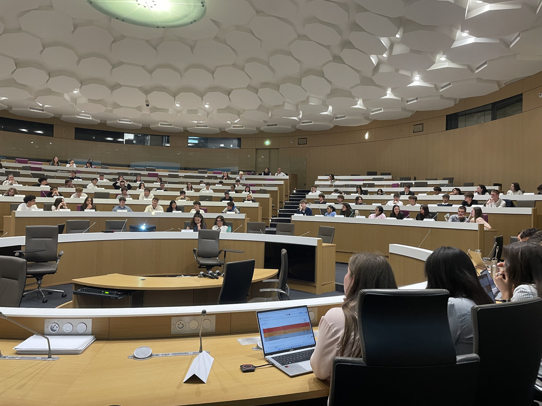 © Camille Buonanno. Des lycéens dans la peau d'eurodéputés pour apprendre les rouages du Parlement européen