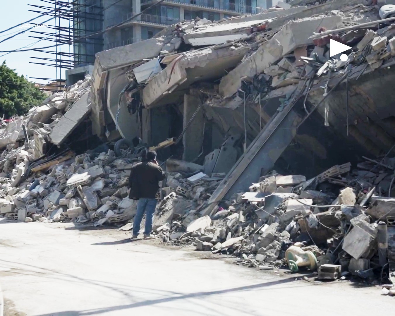 Le quartier de Bachoura à Beyrouth après les frappes israéliennes, 18 mars 2026. Source : Megaphone, CC BY 4.0, via Wikimedia Commons Aujourd'hui en Europe - 14 avril 2026