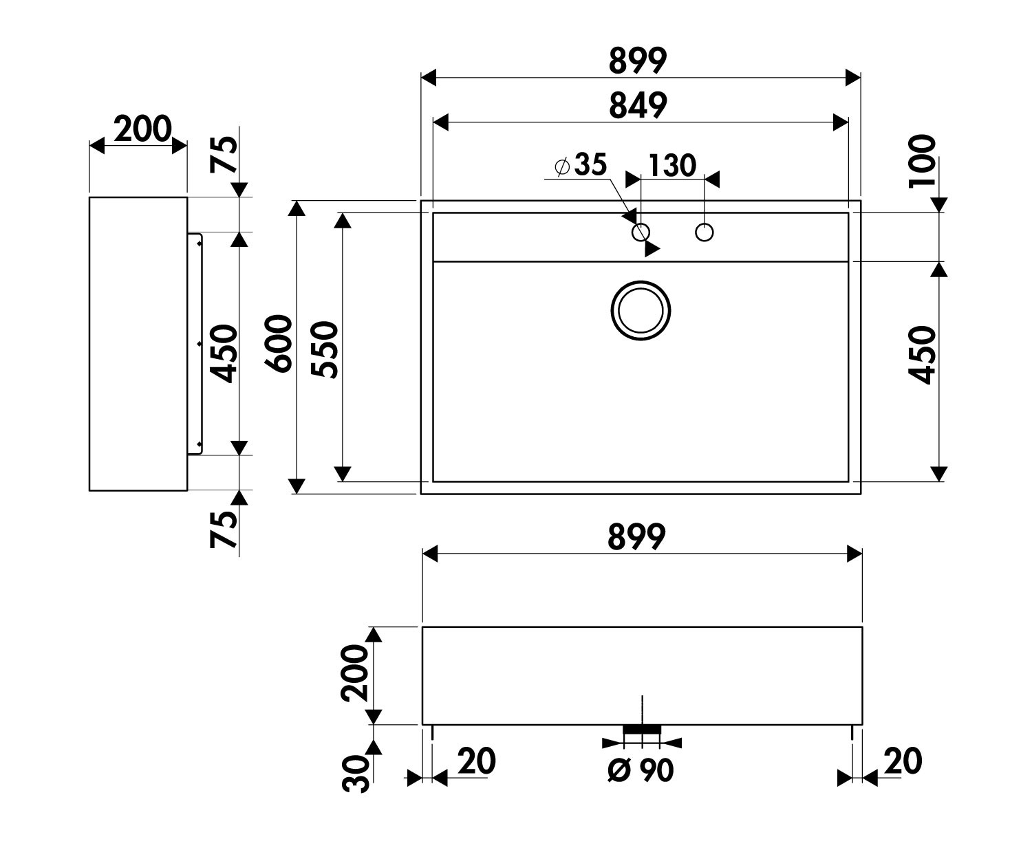 Schéma de «  Timbre d'office Inox lisse  »