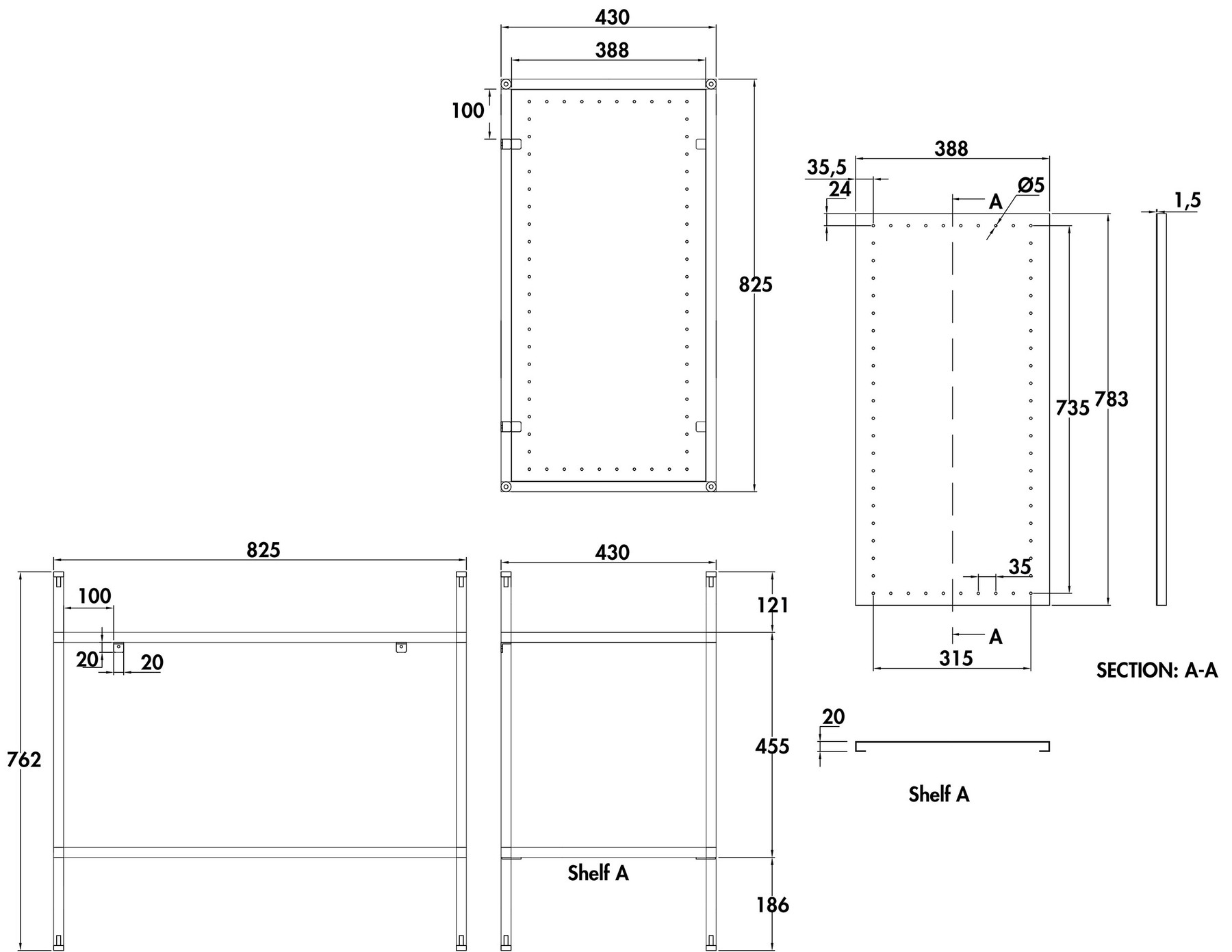 Schéma de «  Piètement Shoreditch  »