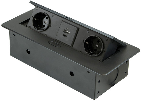 BLOC SOFTY NOIR 2 PRISES2USB