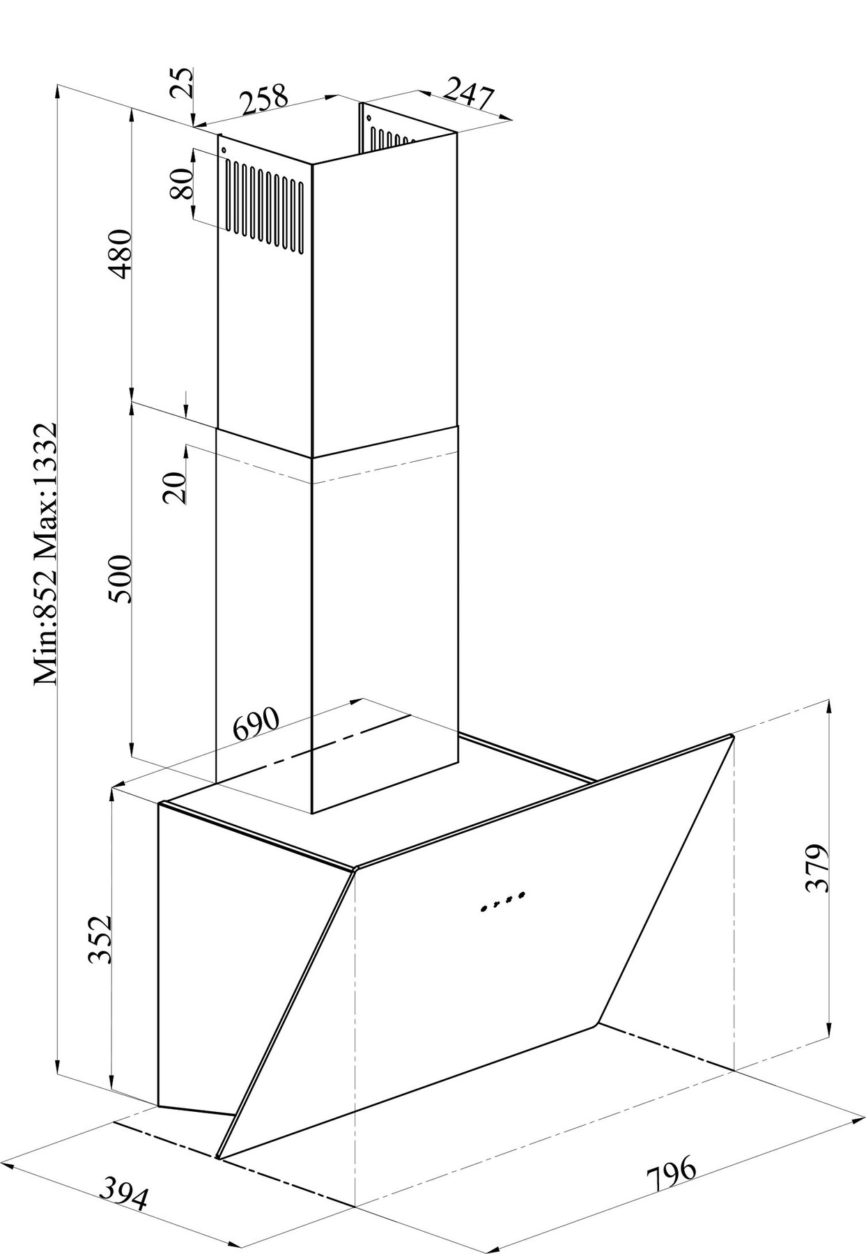 Schéma de «  Strong Blanc marbré  »