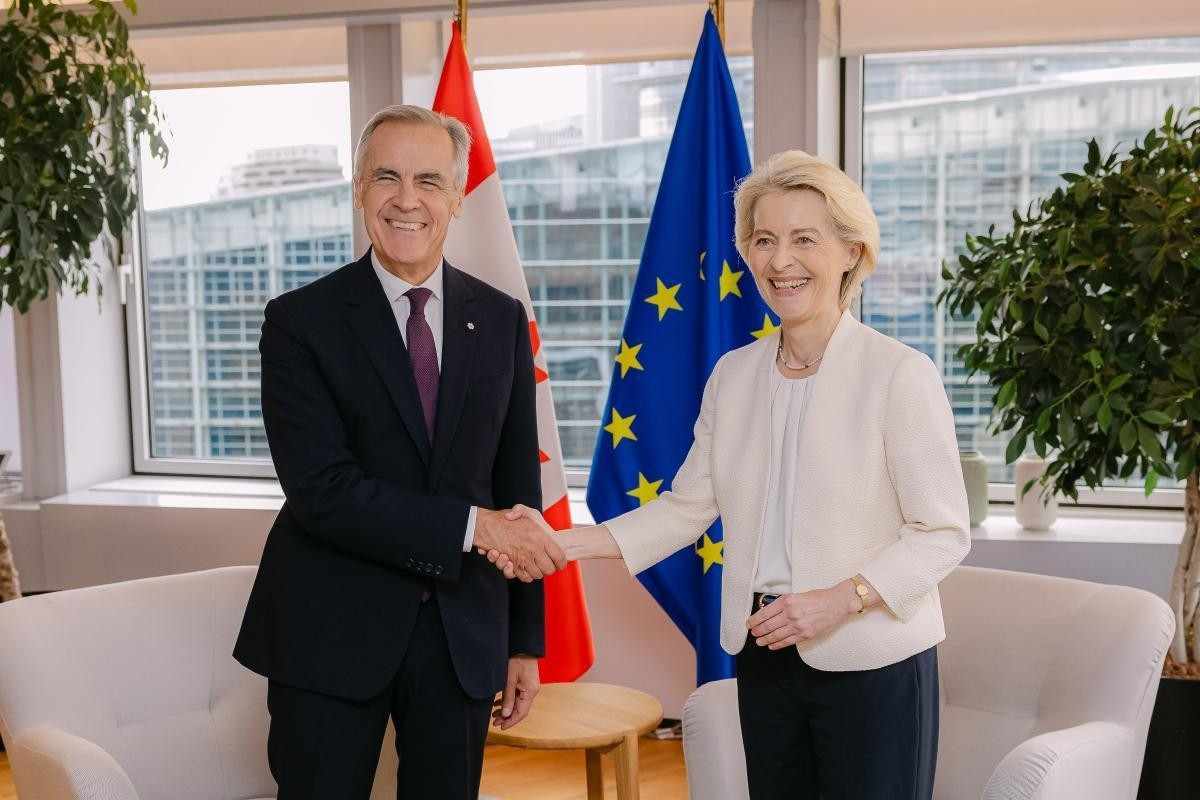 Réunion entre Mark Carney, Premier ministre canadien, et Ursula von der Leyen, présidente de la Commission européenne, à l'issue du Discours sur l'état de l'Union 2026. © Union européenne , 2026 Sommet UE–Canada : le retour des cercles concentriques ?