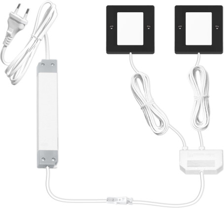 2 SPOTS HOMA S NOIR+CABLE+CONV