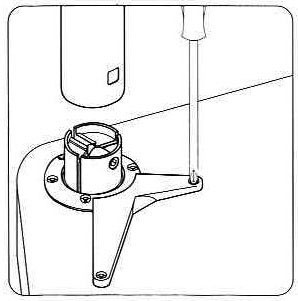 Pied rond basique Chromé 820 mm