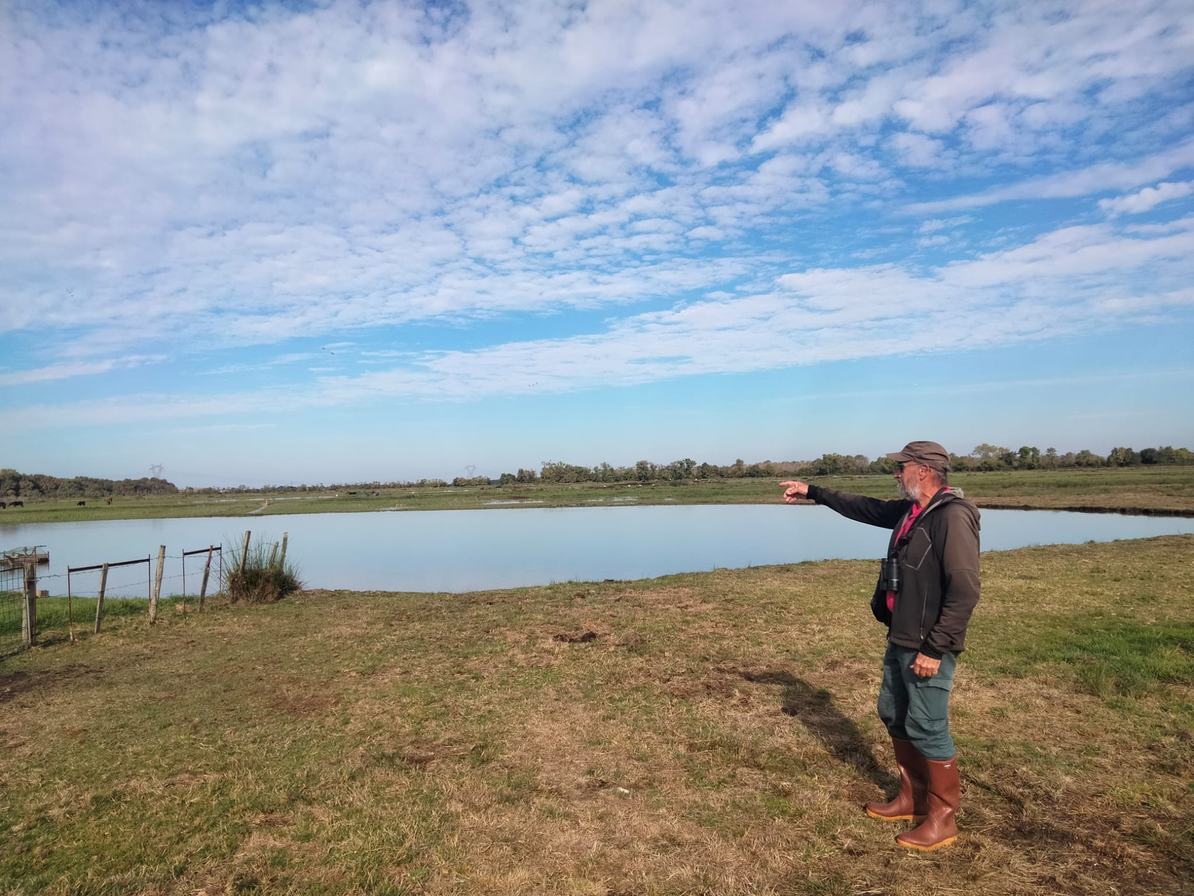 © Cassandre Thomas. Alain Noël au petit marais de Montferrand. Natura 2000 : les marais de Montferrand, où la biodiversité prospère