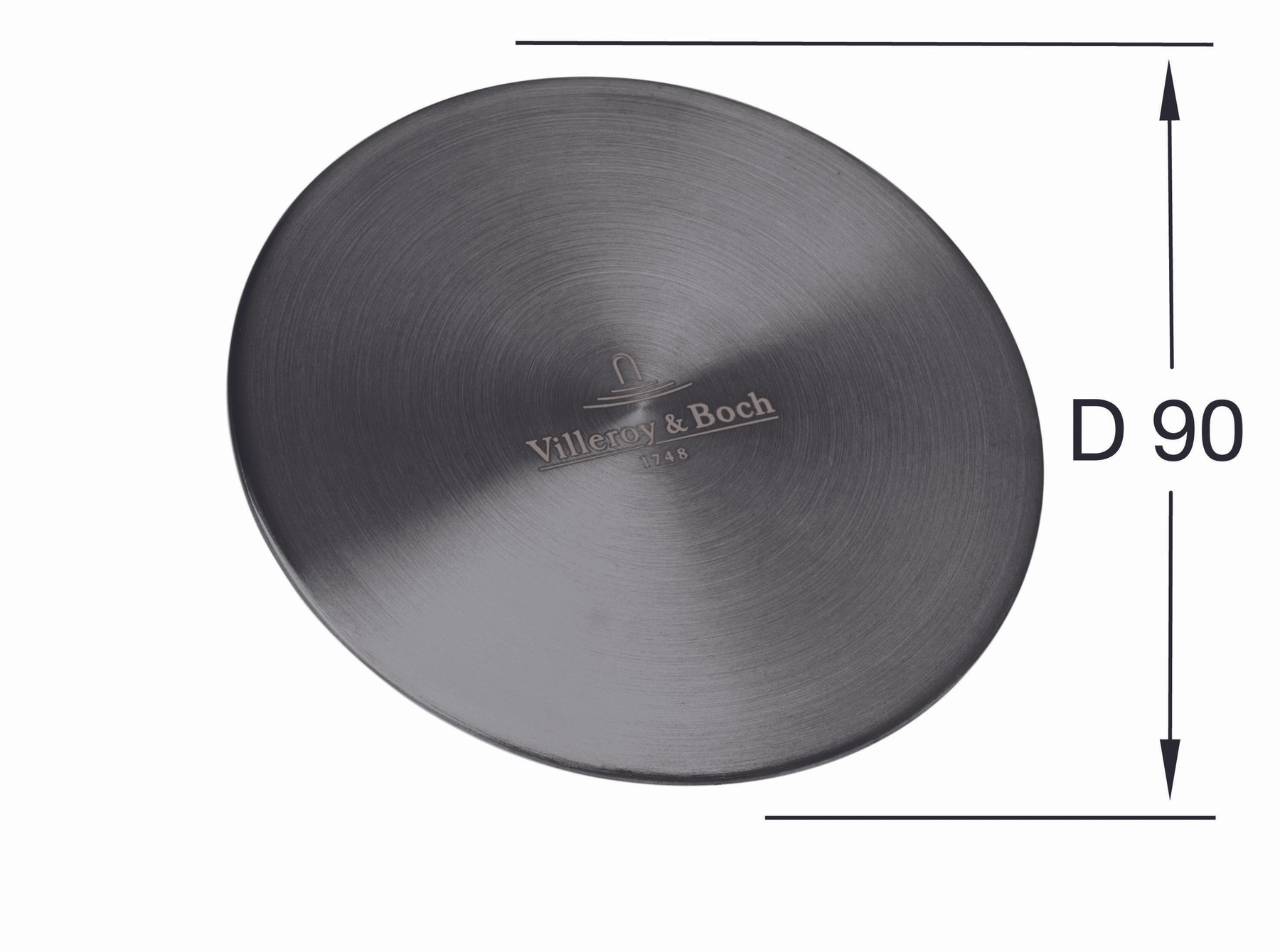 Schéma de «  Cache-bonde Villeroy & Boch inox anthracite  »
