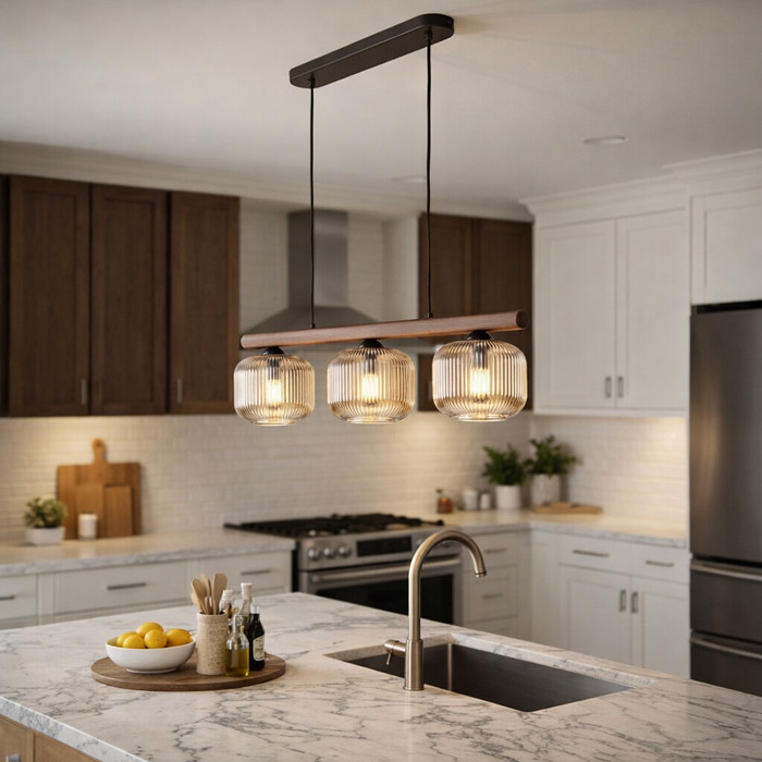 Emily Verre strié / Bois