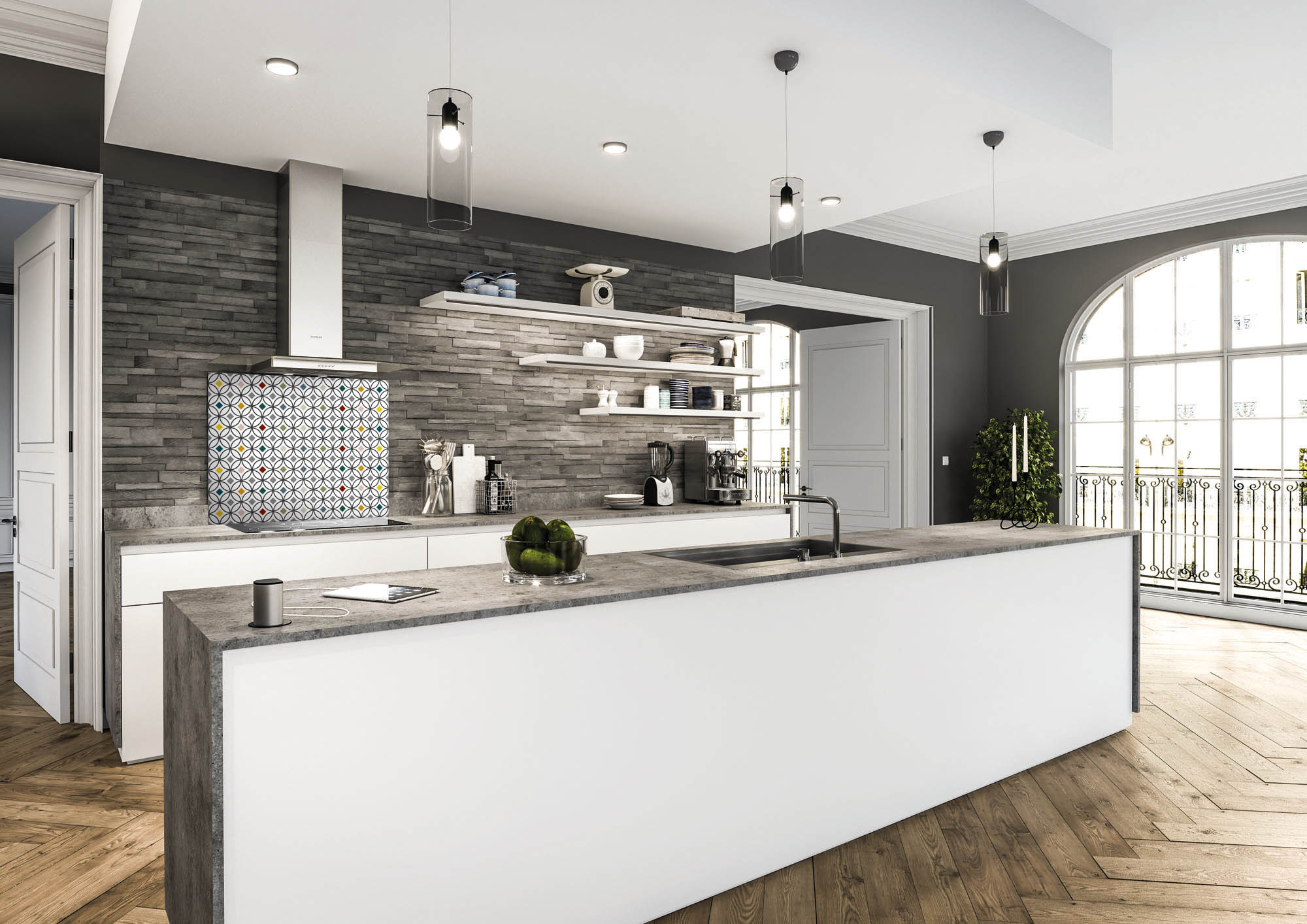 Fond de hotte Déko Graphik vintage