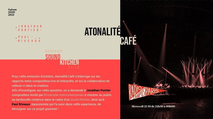 Épisode Atonalité Café - 10.10.21 Sound Kitchen de l'émission Absence !